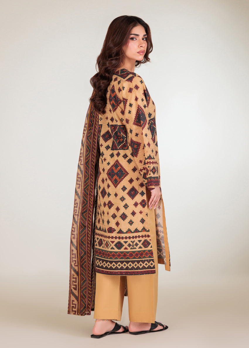 Brown-Self-Jacquard-3 Piece (WP3PPBW25B10N40)