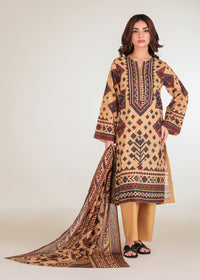 Brown-Self-Jacquard-3 Piece (WP3PPBW25B10N40)