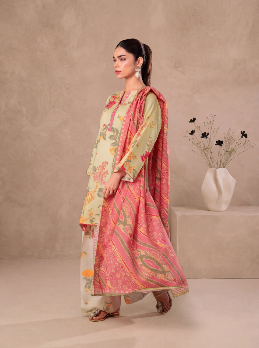 Yellow-Self-Jacquard-3 Piece (WP3PPBW25B11D24)