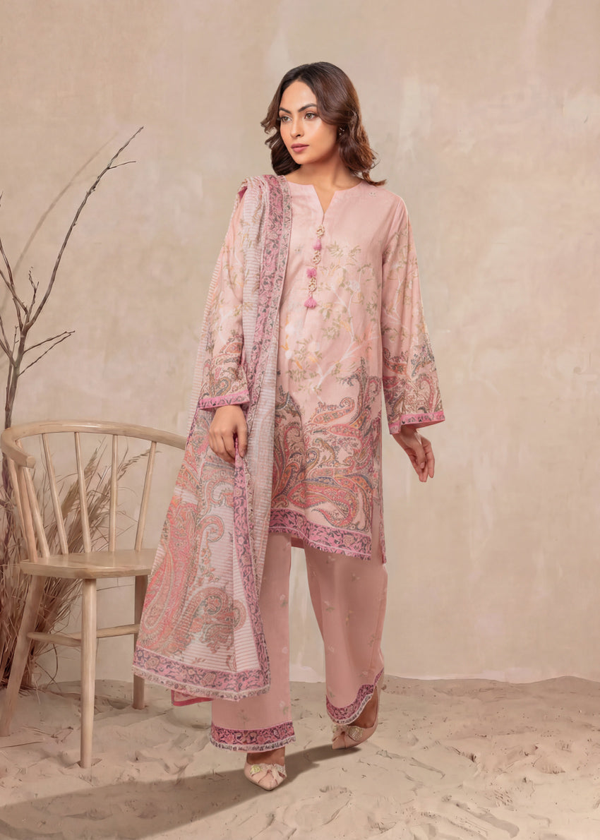 Coral-Self-Jacquard-3 Piece (WP3PPBW25B11D25)