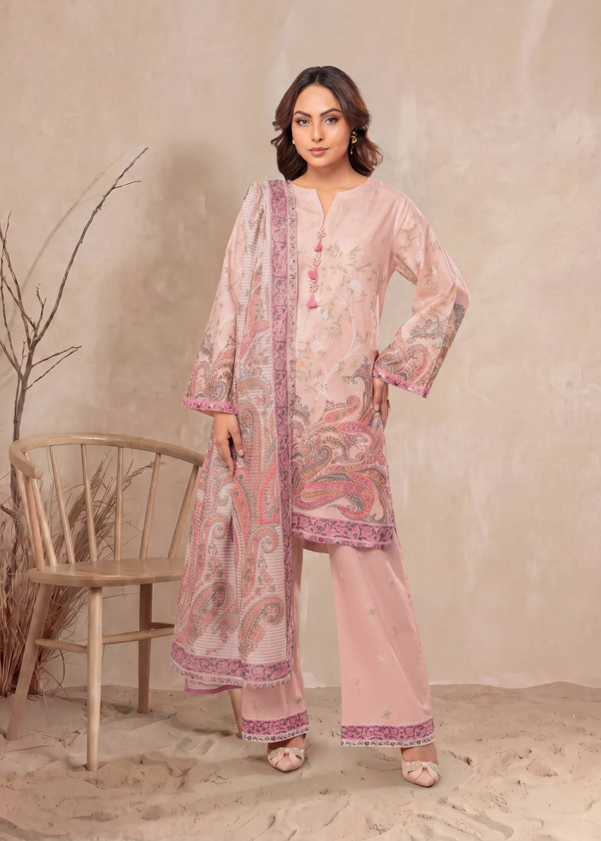 Coral-Self-Jacquard-3 Piece (WP3PPBW25B11D25)