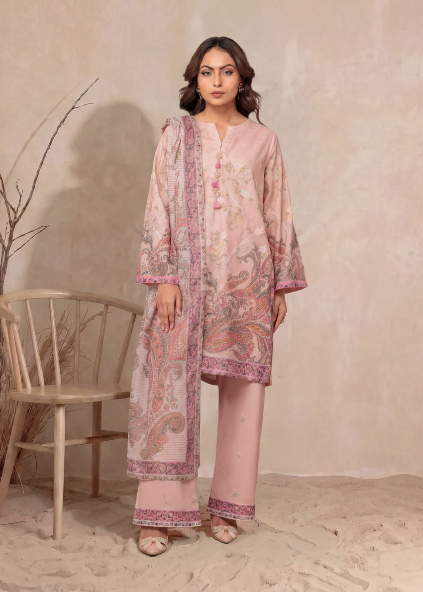 Coral-Self-Jacquard-3 Piece (WP3PPBW25B11D25)