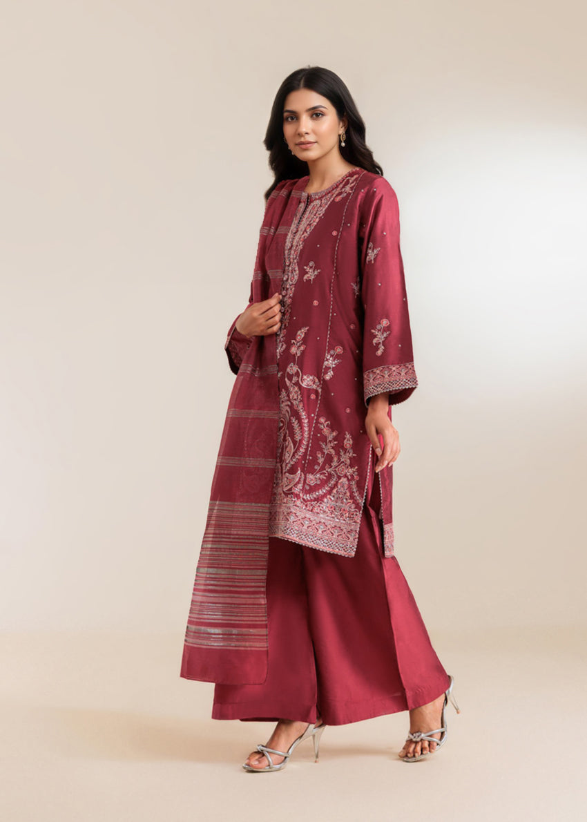 Pink-Cotton-3 Piece (WP3PSFS26F2M7)