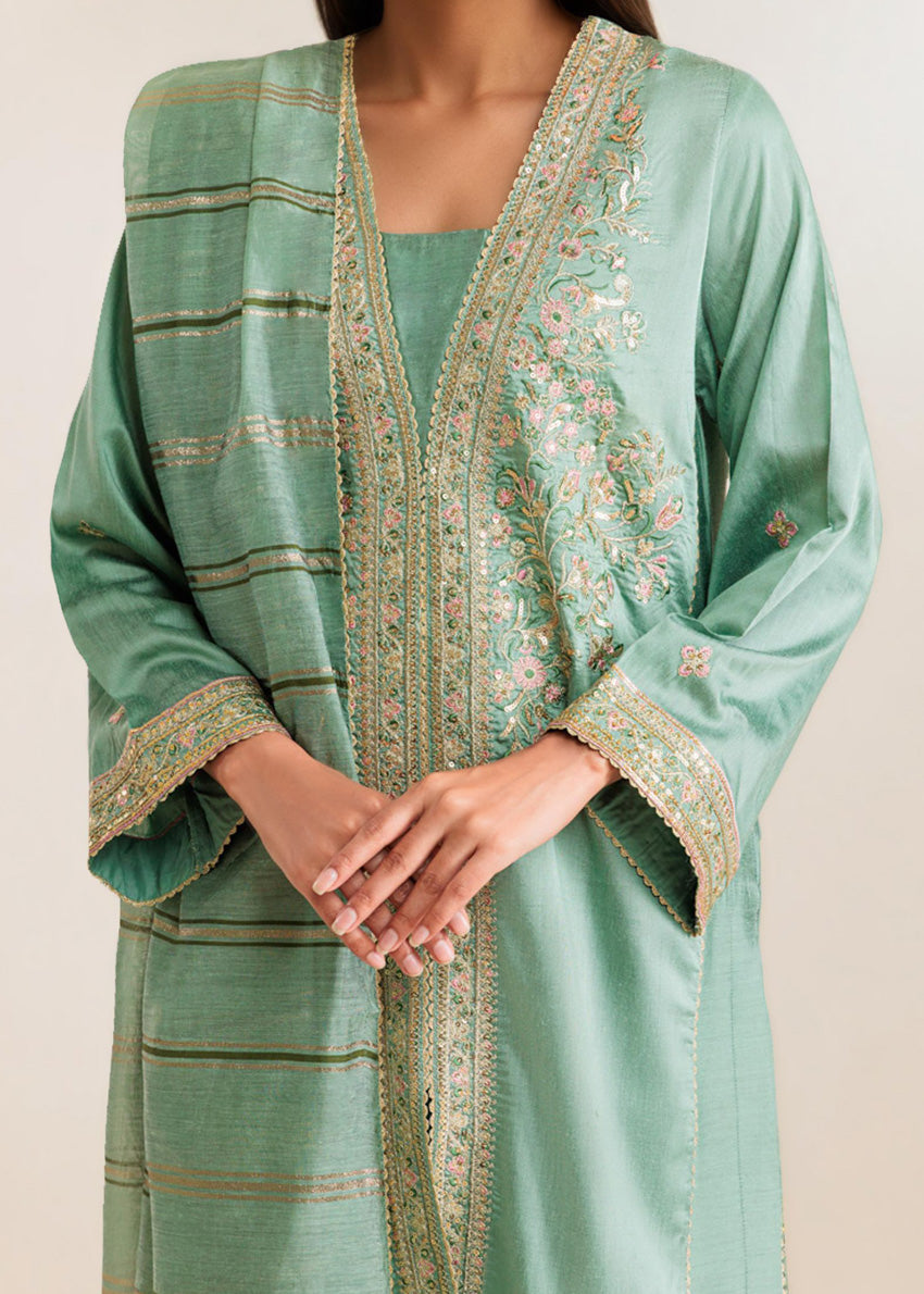 Green-Cotton-Silk-3 Piece (WP3PSFW25F10N3)