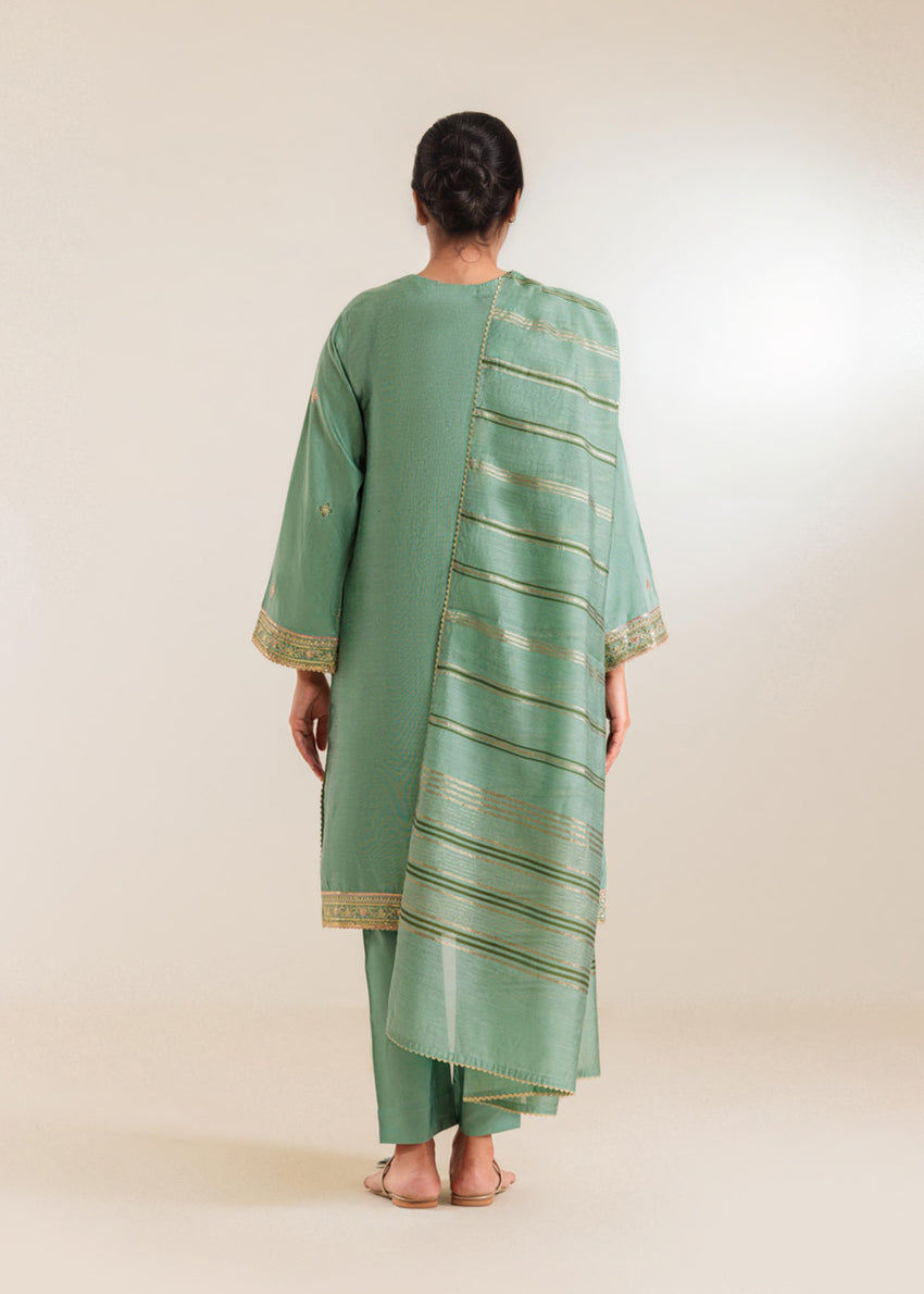 Green-Cotton-Silk-3 Piece (WP3PSFW25F10N3)