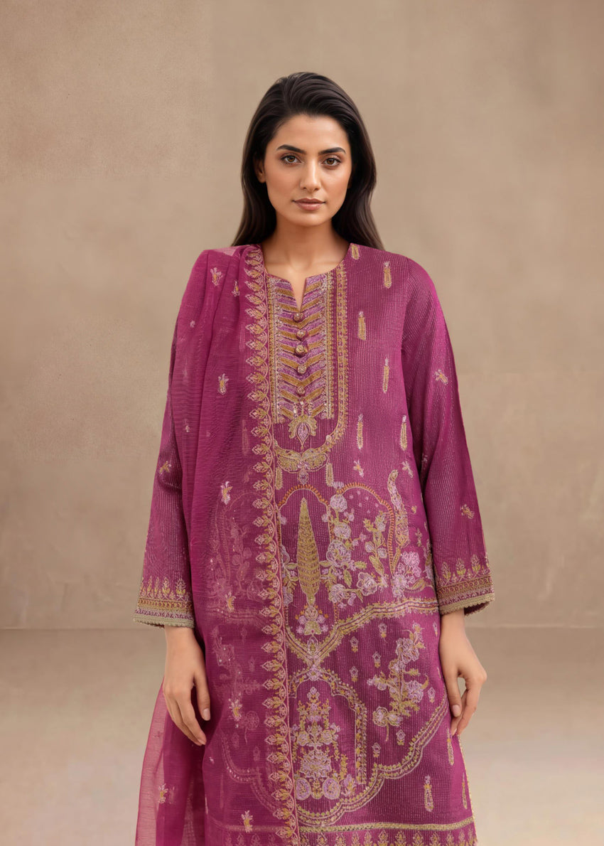 Pink-Zari-Line-3 Piece (WP3PSLW25L11D7)