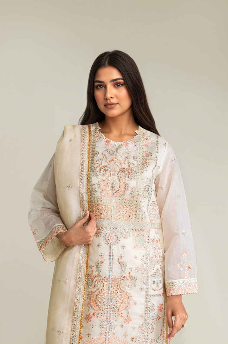 White-Lurex-Net-3 Piece (WP3PSLW25L9O5)