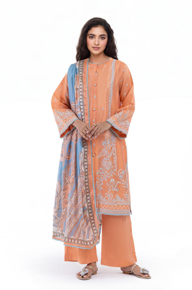 Peach-Cotton-Silk-3 Piece (WP3PSSW25S10N1)