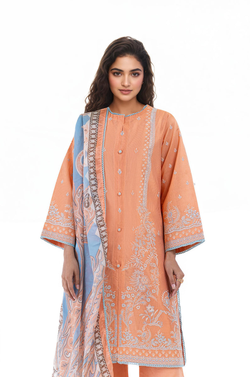 Peach-Cotton-Silk-3 Piece (WP3PSSW25S10N1)