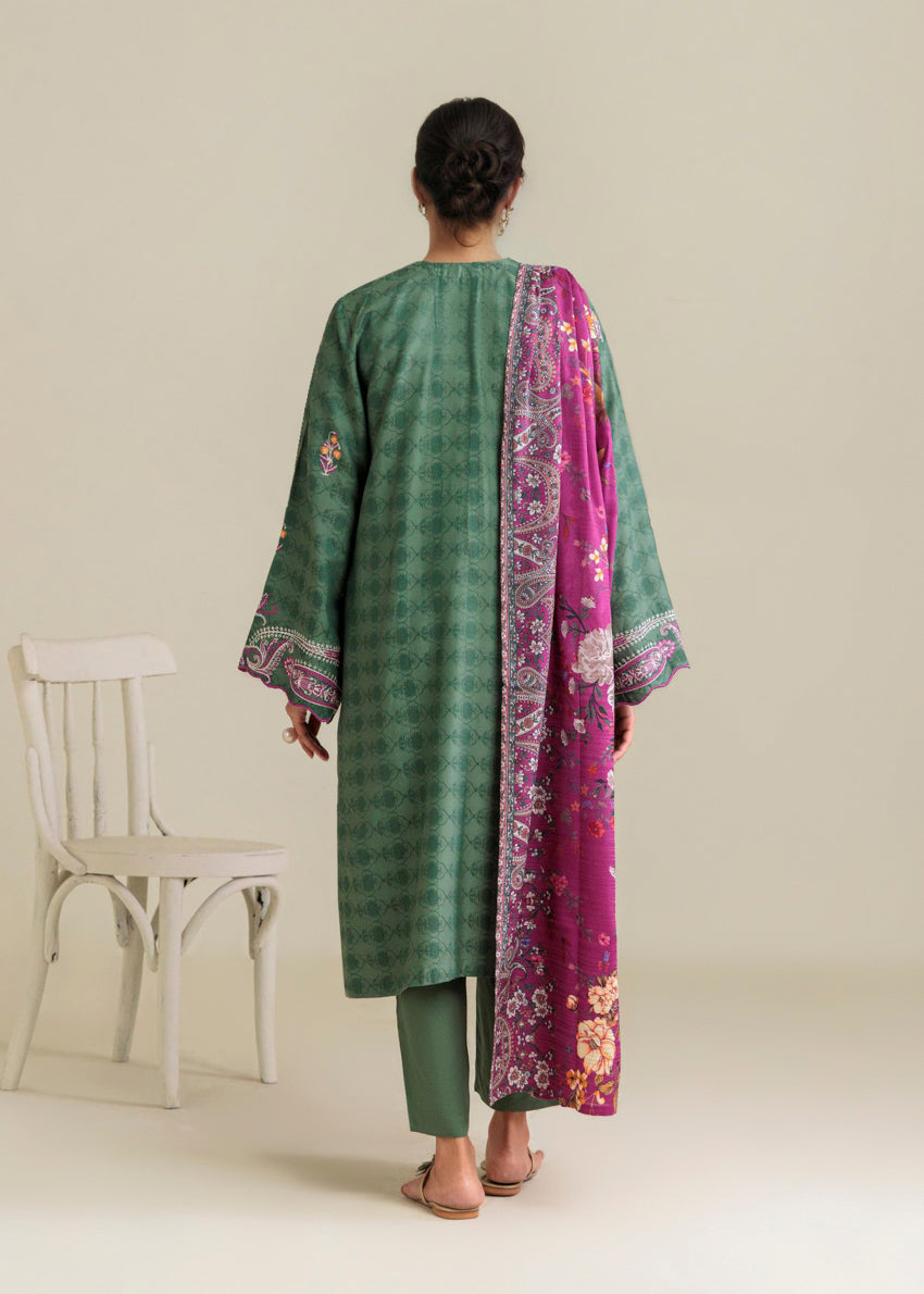 Green-Self-Jacquard-3 Piece (WP3PSSW25S9O13)