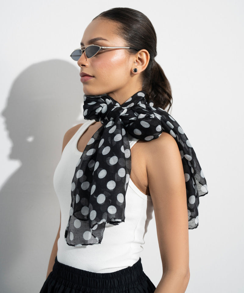 Polka Dot Scarf WSCF26V10011 Sapphire PK