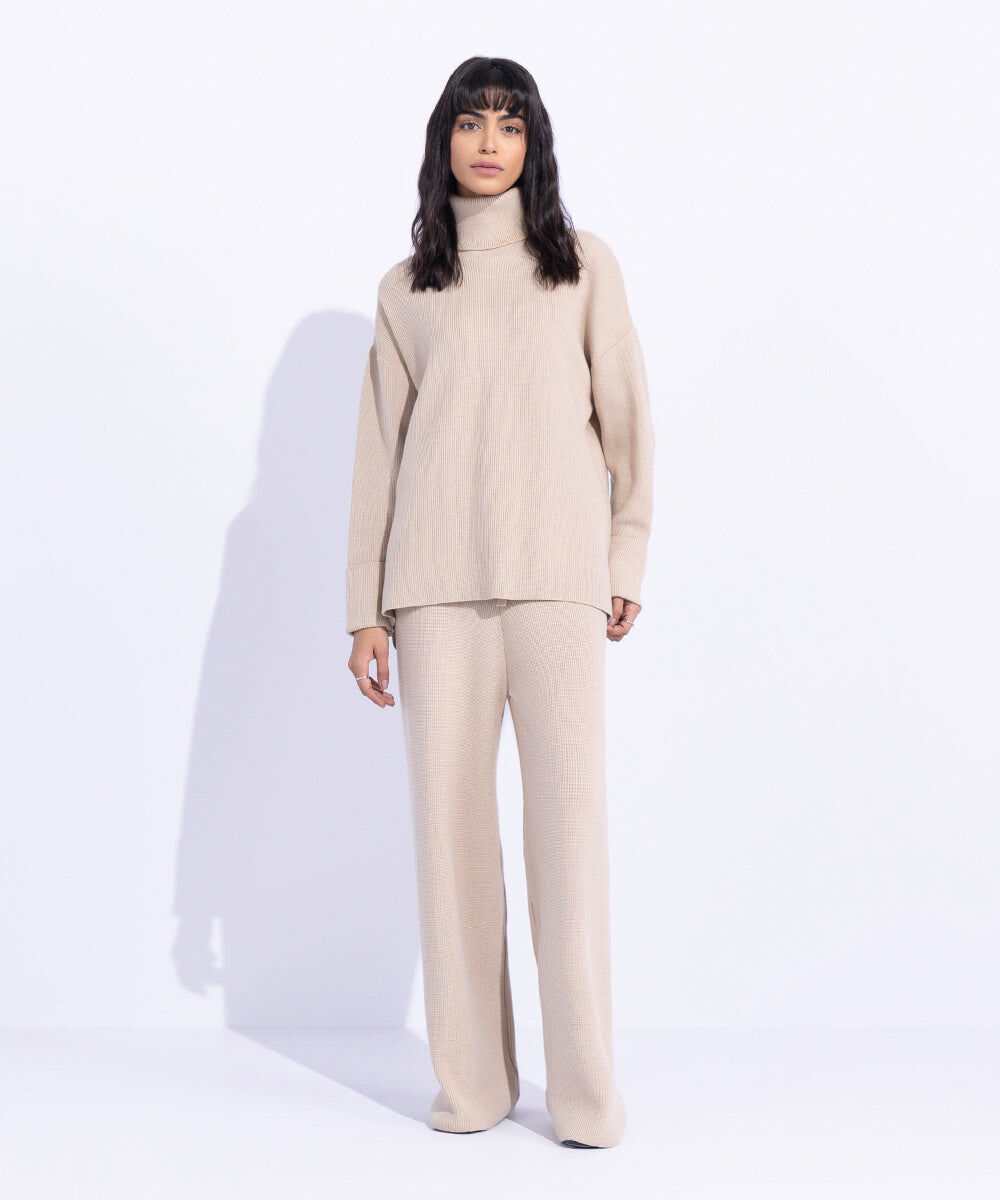 Ribbed Turtle Neck Sweater