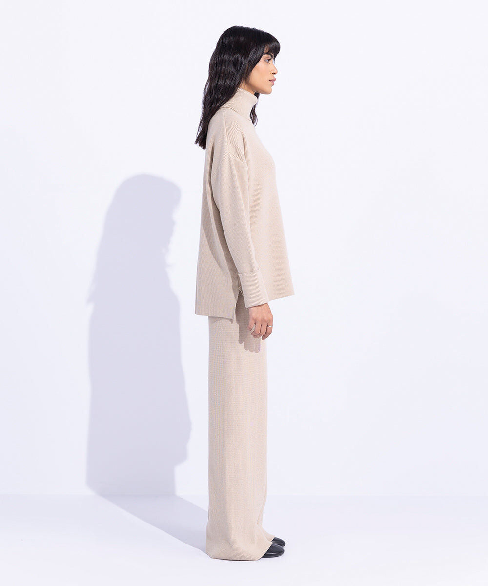 Ribbed Turtle Neck Sweater