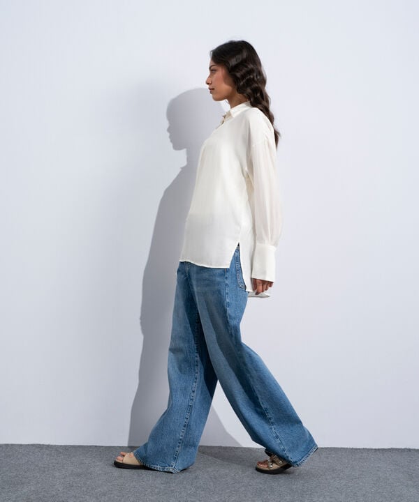 Textured V-Neck Top
