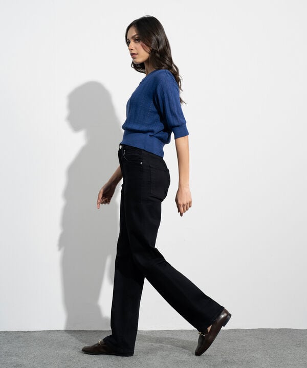 Pointelle Summer Knit Polo Top