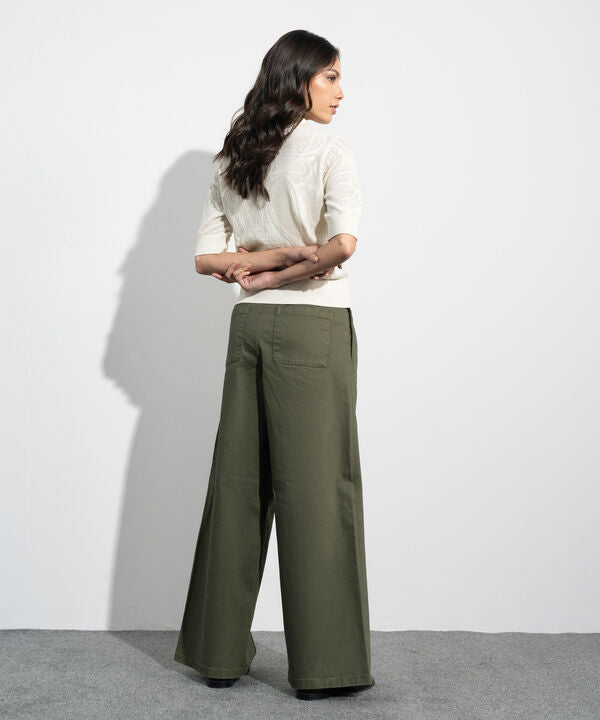 Pointelle Summer Knit Polo Top
