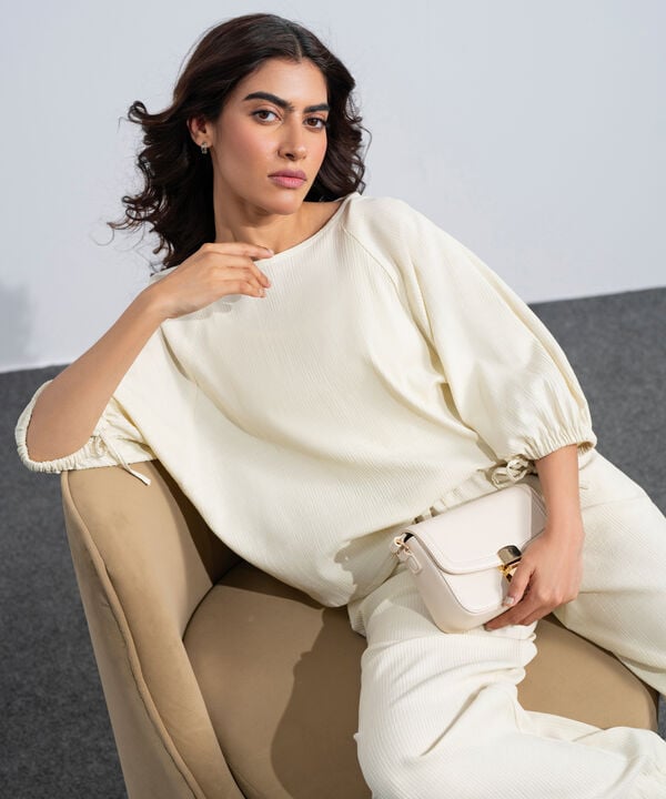 Seersucker Kimono Top