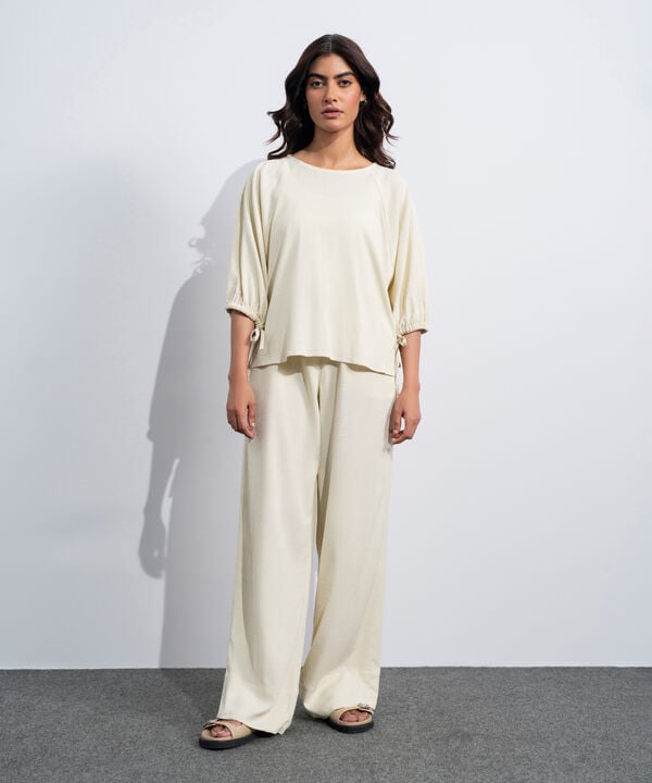 Seersucker Kimono Top