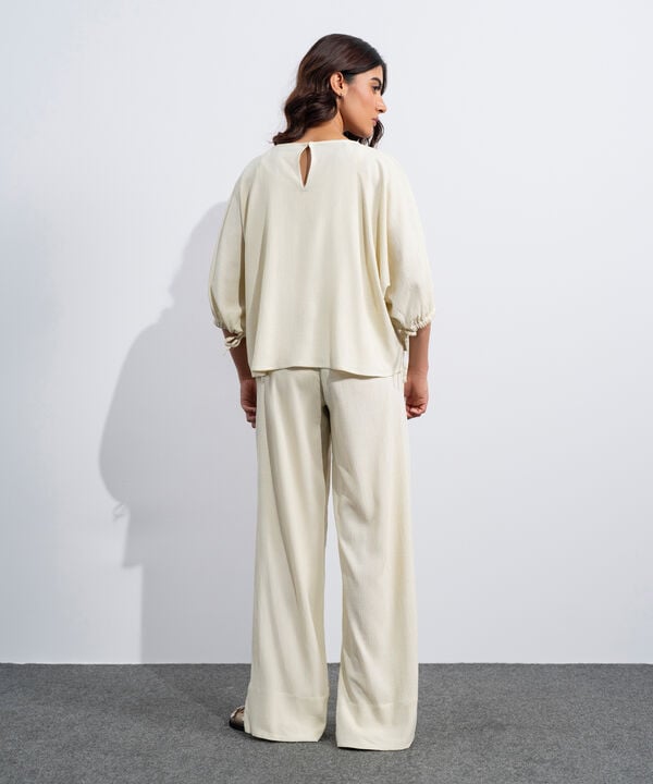 Seersucker Kimono Top