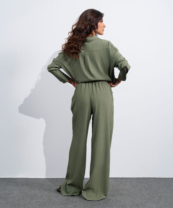 Seersucker Pull-On Trousers