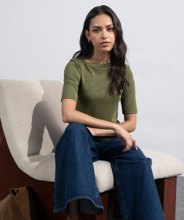 Soft Slash Neck Top