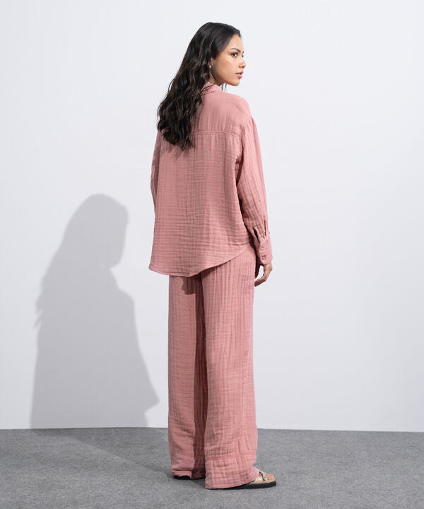 Loose-Fit Cotton Muslin Shirt