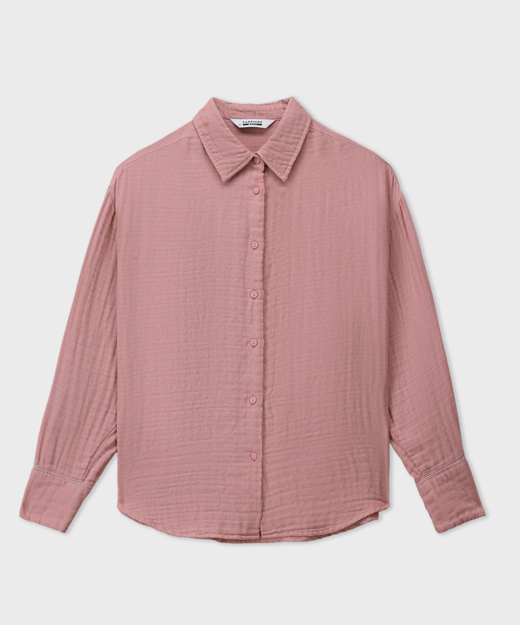 Loose-Fit Cotton Muslin Shirt