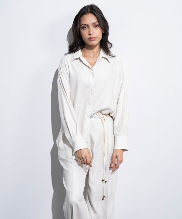 Loose Fit Button Through Shirt
