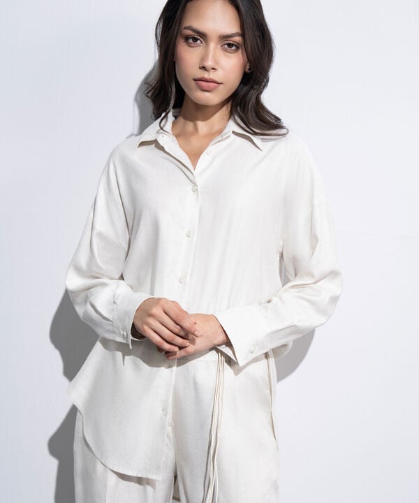 Loose Fit Button Through Shirt