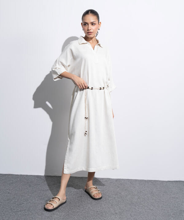 Cocoon Dress With Kimono Sleeves