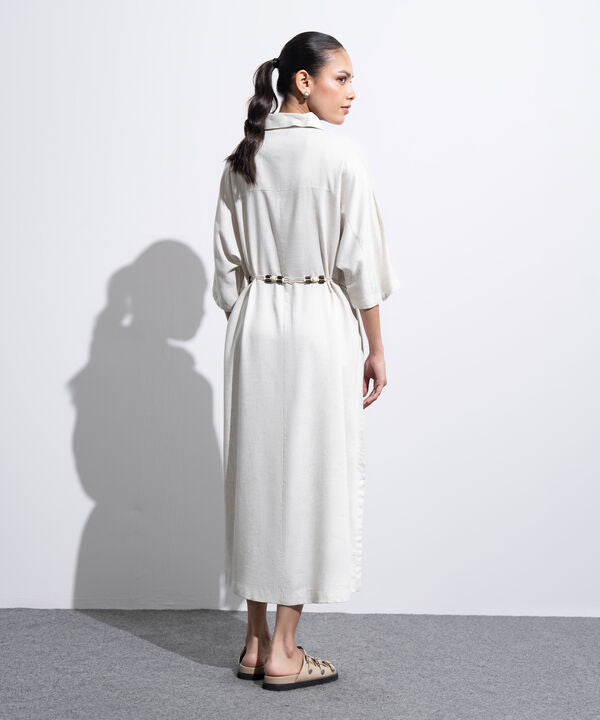 Cocoon Dress With Kimono Sleeves