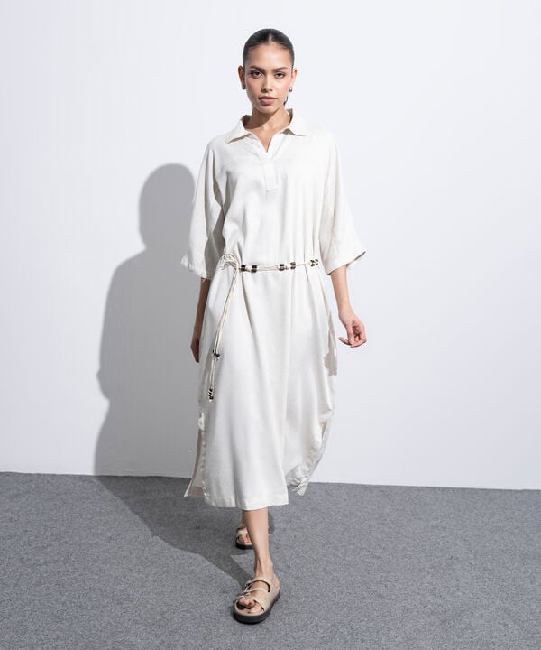 Cocoon Dress With Kimono Sleeves