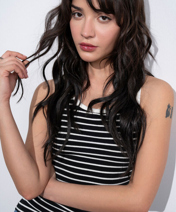Striped Sleeveless Tank  Top