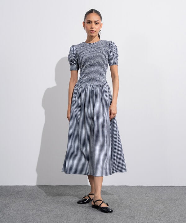 Smocked Gingham Dress