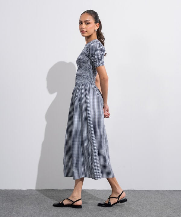 Smocked Gingham Dress