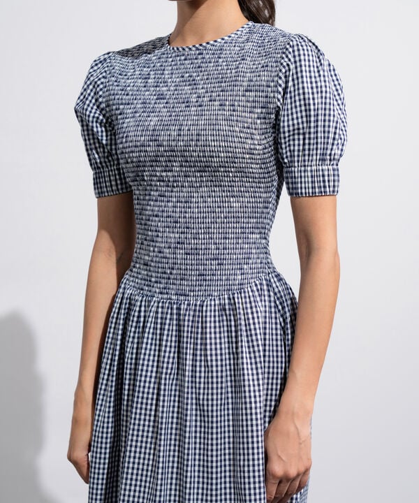 Smocked Gingham Dress