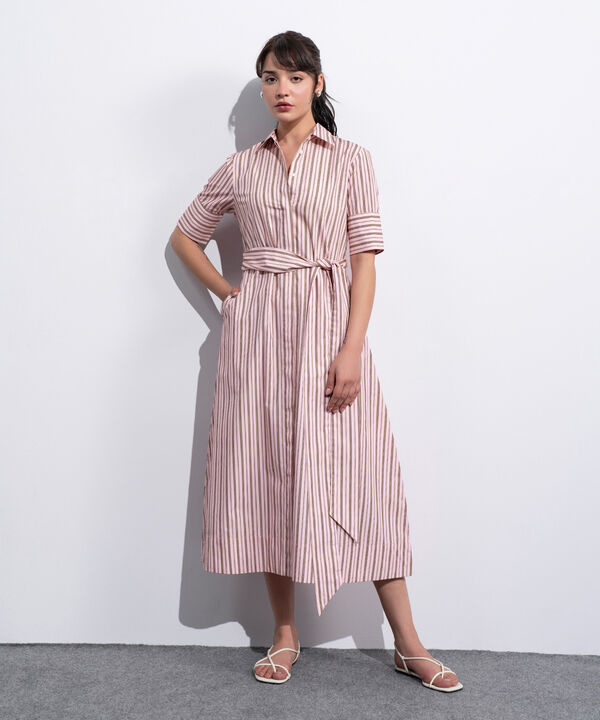Poplin Dress With Belt