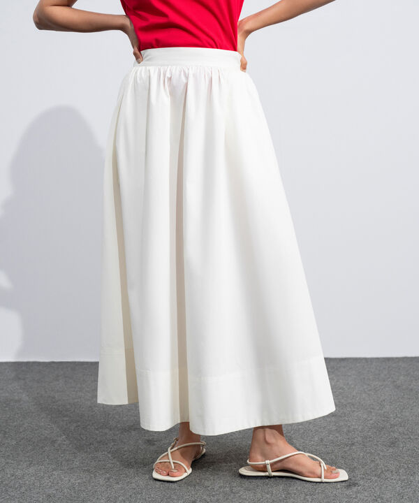 Poplin Flared Skirt
