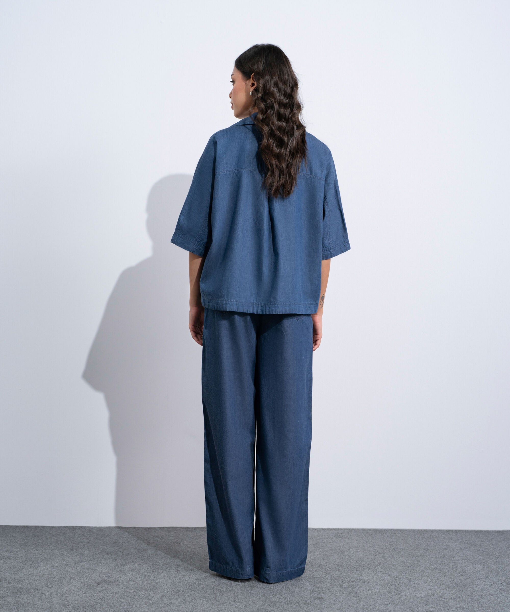 Denim Top With Kimono Sleeves