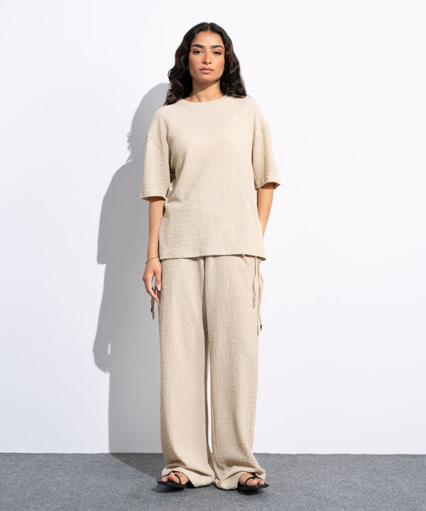 Loose-Fit Textured T-Shirt