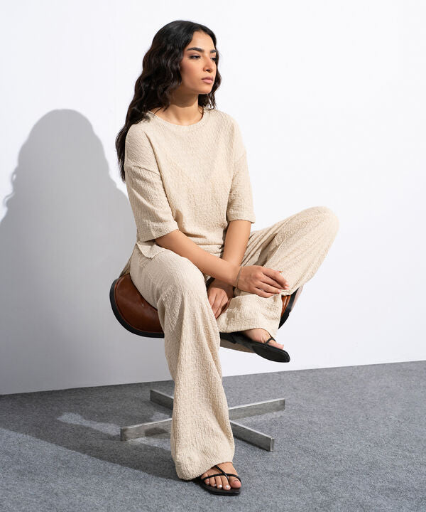 Loose-Fit Textured T-Shirt