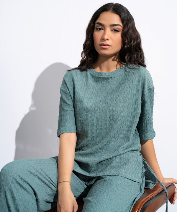 Loose-Fit Textured T-Shirt