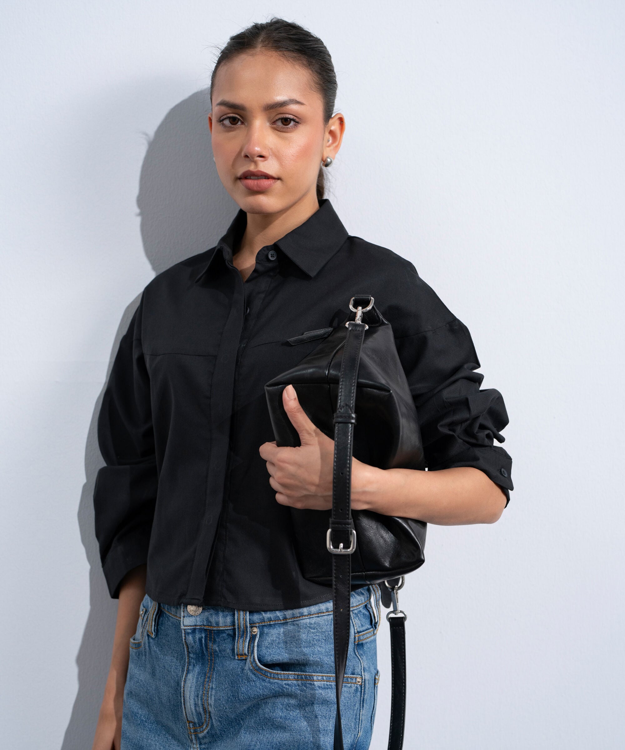 Cropped Oxford Shirt