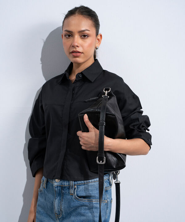 Cropped Oxford Shirt