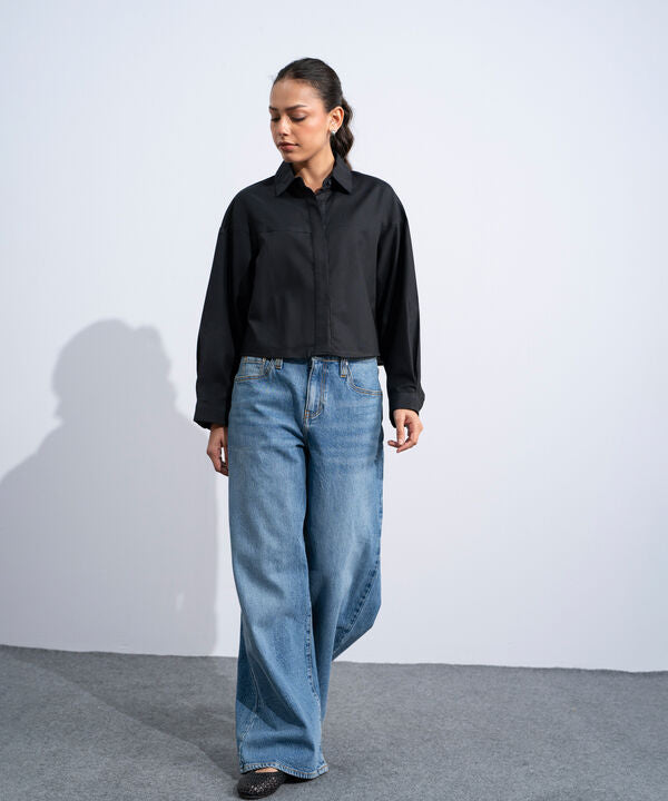 Cropped Oxford Shirt