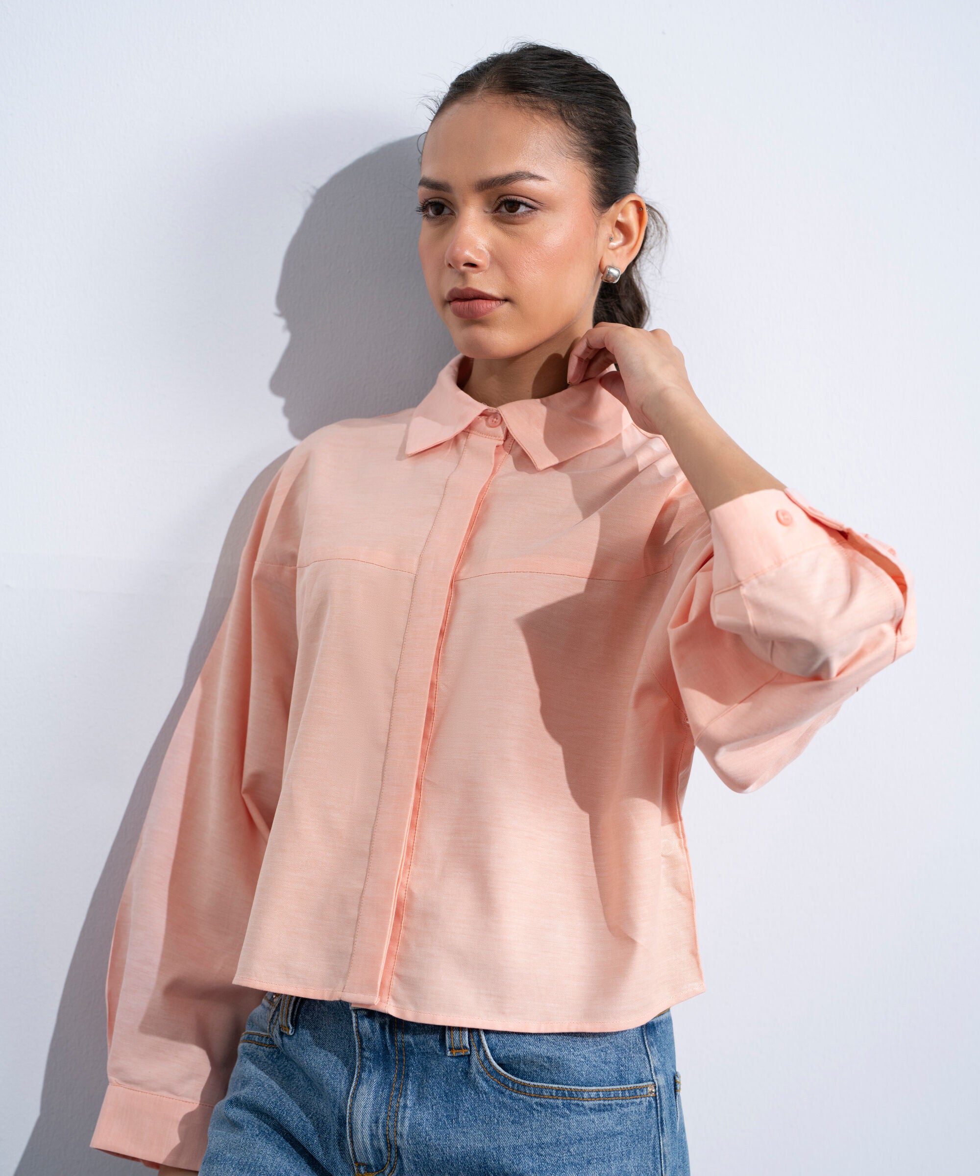 Cropped Oxford Shirt