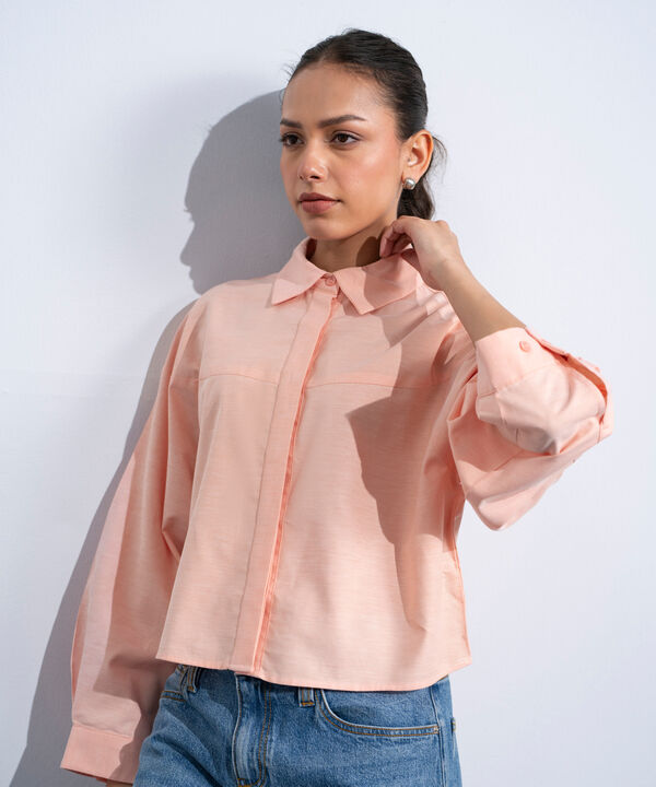 Cropped Oxford Shirt