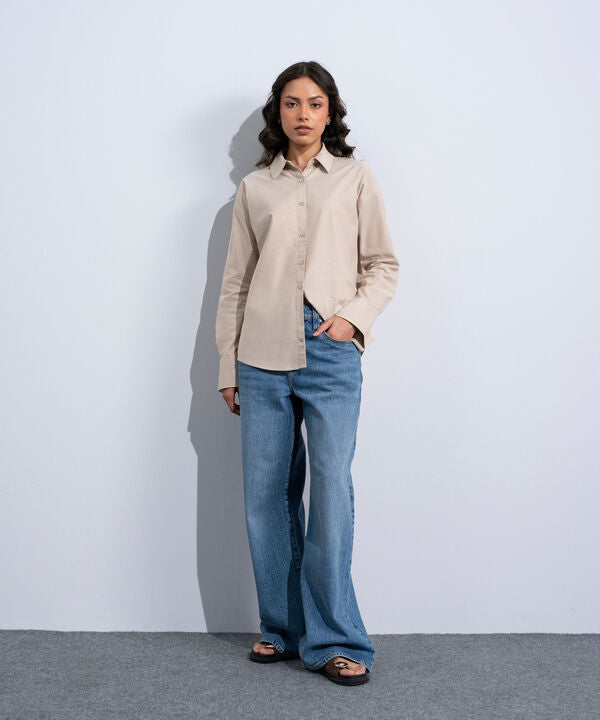 Button Through Oxford Shirt