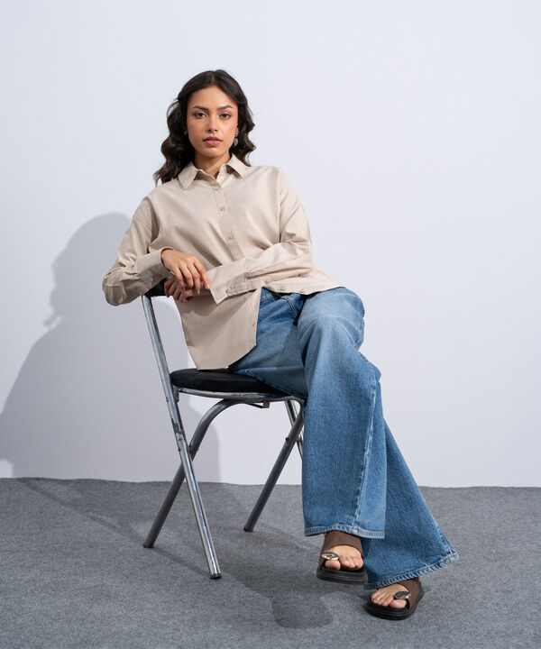 Button Through Oxford Shirt