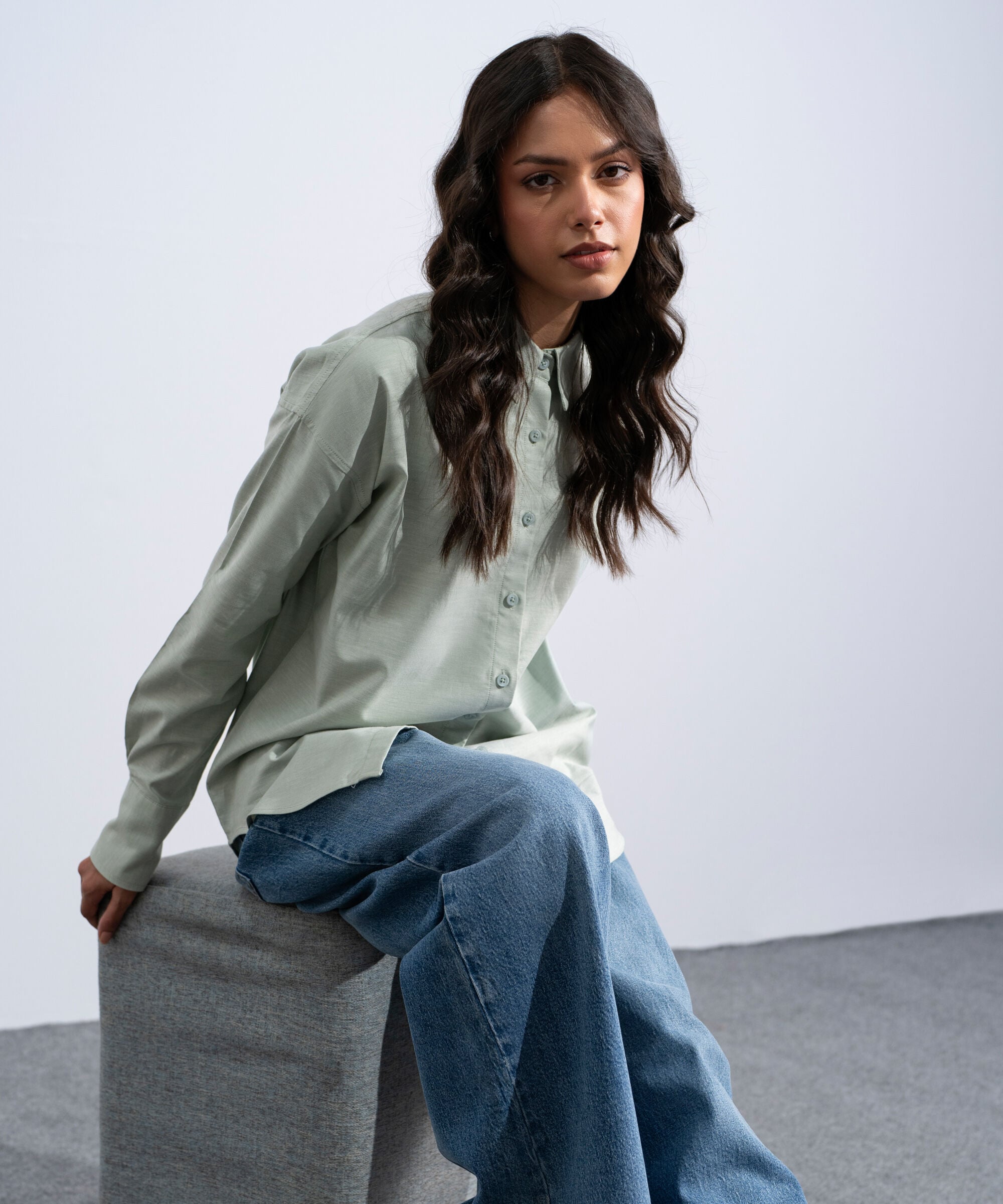 Button Through Oxford Shirt
